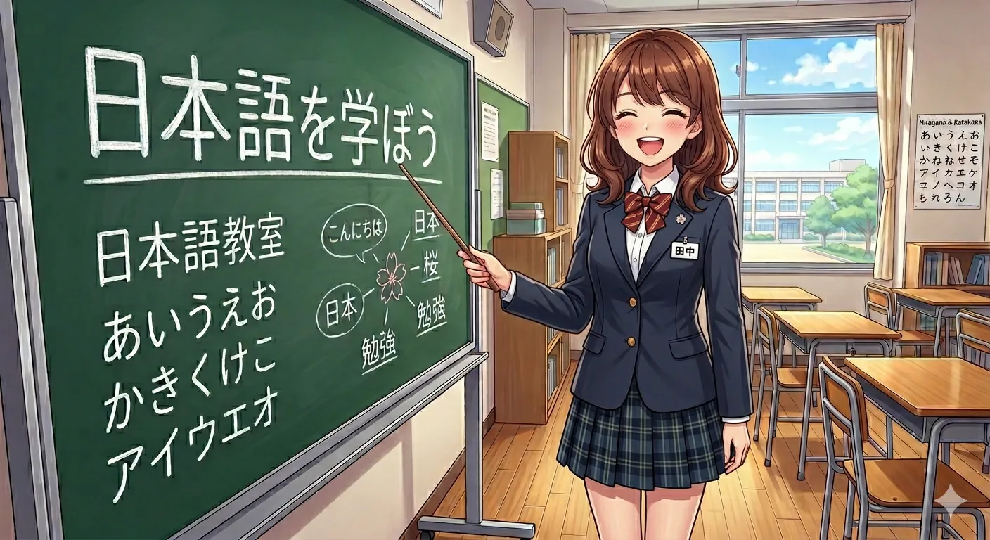 Belajar Bahasa Jepang di kelas